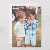 Voor u is deze kerstfoto geboren  feestdagenkaart (Achterkant)