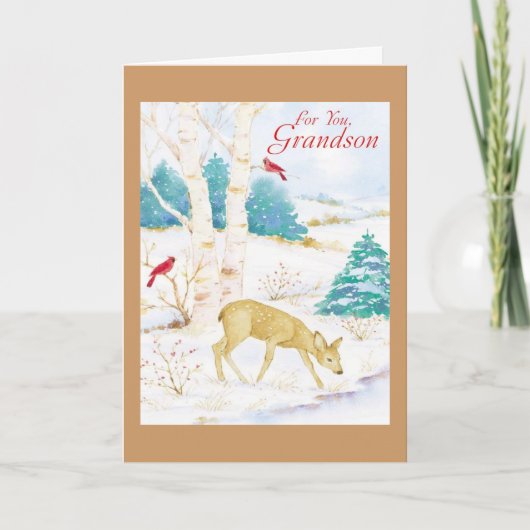 Voor u, Kleinzoon Feestdagen Kaart (Voorkant)