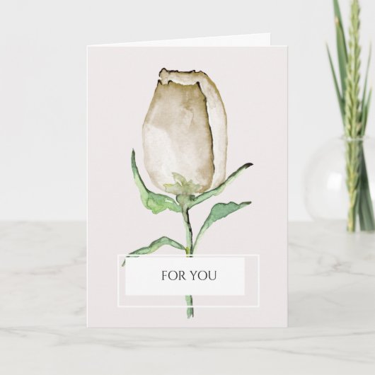 VOOR U, Modern, elegant, roos, Kaart (Voorkant)