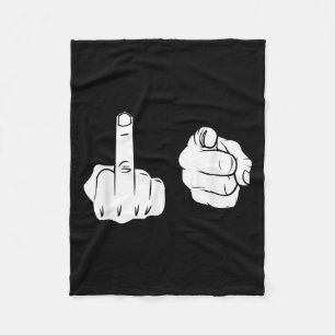 Voor-u Shirt Middelvinger Inting Good You T-shirt Fleece Deken