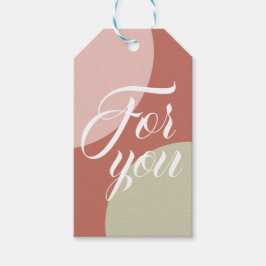 Voor u · Trendy Abstracte moderne minimalistische  Cadeaulabel