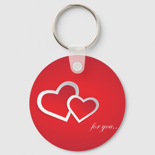 Voor u Valentijnsdag Hearts Design-21987 Sleutelhanger (Voorkant)