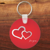 Voor u Valentijnsdag Hearts Design-21987 Sleutelhanger (Voorkant)