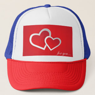 Voor u Valentijnsdag Hearts Design-21987 Trucker Pet