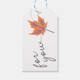 Voor u wit eenvoudig cadeau label cadeaulabel