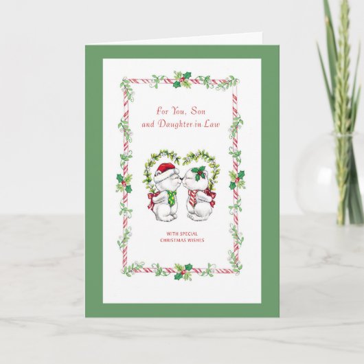 Voor u, zoon en dochter in de wet feestdagen kaart (Voorkant)