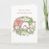 Voor u, Zuster en Zwager Feestdagen Kaart (Voorkant)