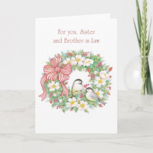 Voor u, Zuster en Zwager Feestdagen Kaart (Voorkant)