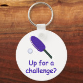 Voor uitdaging pingpong sleutelhanger (Voorkant)
