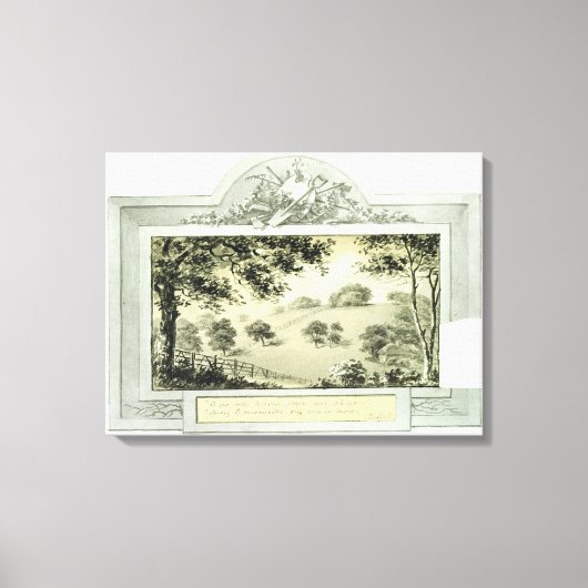 "Voor" uitzicht van de grond, van het Rode Boek vo Canvas Afdruk (Voorkant)