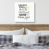 Voor Unto, deze dag bent u geboren met Kerstmis Bl Canvas Afdruk (Insitu (Slaapkamer))