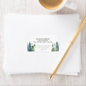 Voor Unto Us Rustic-adres voor Kerstmis Etiket (Insitu)