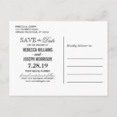 (voor USPS) Palm Beach String Lights Save the Date Aankondigingskaart (Achterkant)