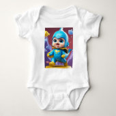 Voor uw baby romper snapsuit in het wit, hier is e (Voorkant)