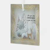 Voor uw eerste Kerstmis in uw nieuwe huis Glas Ornament (Voorkant links)