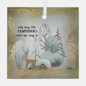 Voor uw eerste Kerstmis in uw nieuwe huis Glas Ornament (Achterkant)