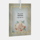 Voor uw eerste Kerstmis in uw nieuwe huis Glas Ornament (Voorkant Rechts)