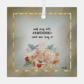 Voor uw eerste Kerstmis in uw nieuwe huis Glas Ornament (Achterkant)