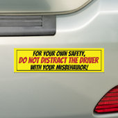 Voor uw eigen veiligheid...bussignaalsticker bumpersticker (Op auto)