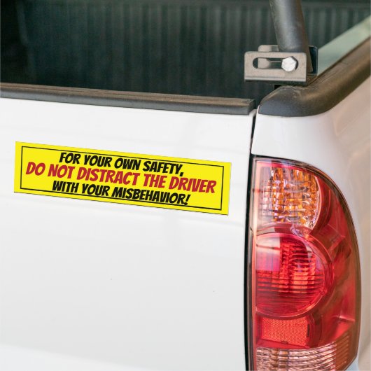 Voor uw eigen veiligheid...bussignaalsticker bumpersticker (Op Truck)