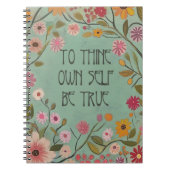 Voor uw eigen zelf zijn ware bloemenNotitieboek -  Notitieboek (Voorkant)