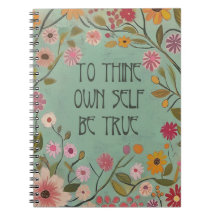 Voor uw eigen zelf zijn ware bloemenNotitieboek -