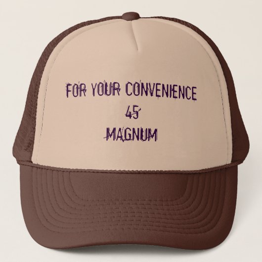 Voor uw gemak 45 Magnum Trucker Hat Pet (Voorkant)