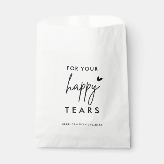 Voor uw Happy Tears Wedding Tissue Packet Bedankzakje (Voorkant)
