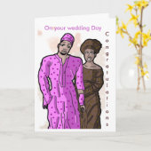 Voor uw huwelijksDag, Gelukwensen Kaart (Gele Bloem)