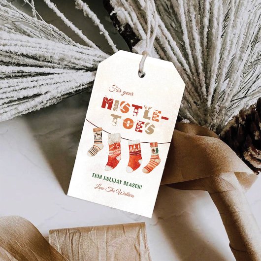 Voor uw Mistle-Toes Christmas Gift Label Cadeaulabel