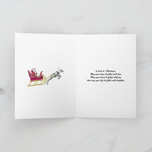 Voor uw nicht, Kerstman die Kerstkaart golven Feestdagen Kaart (Binnen)