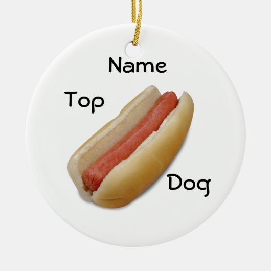 VOOR UW "TOP DOG"-ORNAMENT KERAMISCH ORNAMENT (Voorkant)