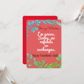 Voor uw Valentijnskaart Kaart (Voorkant / Achterkant in situ)