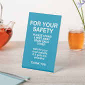 Voor uw veiligheid reclamebord met voetstuk (Insitu)