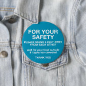 Voor uw veiligheid ronde button 4,0 cm (In situ)