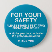 Voor uw veiligheid ronde button 4,0 cm (Voorkant)