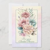 Voor uw Vrijgezellenfeest Pastel Floral Notitiekaartje (Voorkant)