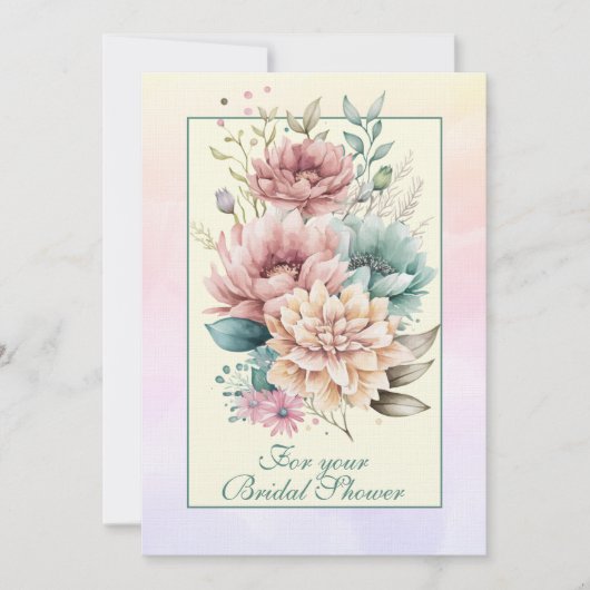 Voor uw Vrijgezellenfeest Pastel Floral Notitiekaartje (Voorkant)