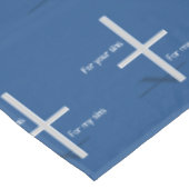 Voor uw zonden voor Mijn zonden (donker) Tafelkleed (Gekanteld)