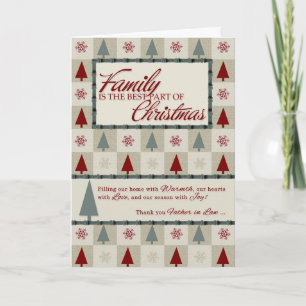 voor vader in Recht Retro kerstbomen Feestdagen Kaart