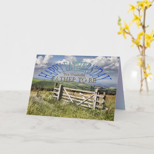 Voor Vader om te zijn, een landschap van Vaderdag Kaart (Gele Bloem)