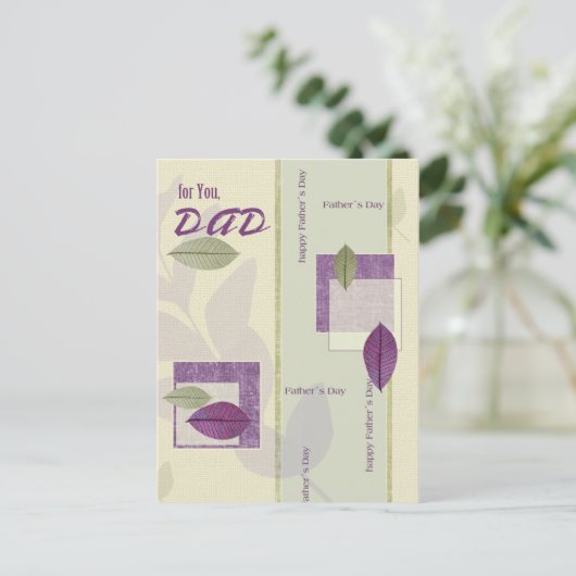 Voor vader op Vaderdag Briefkaart (Staand voorkant)