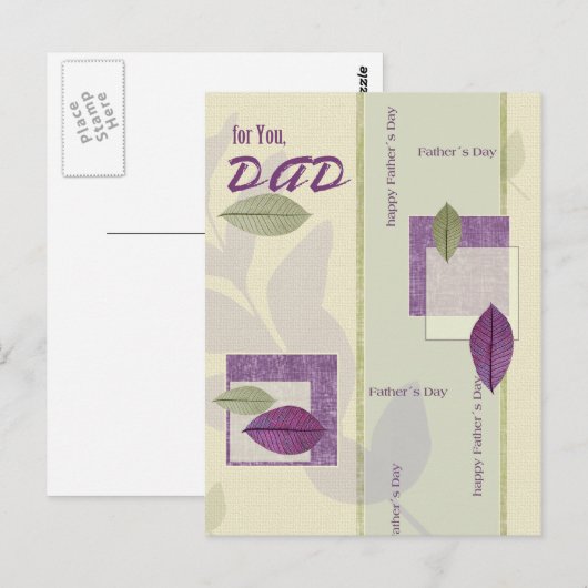 Voor vader op Vaderdag Briefkaart (Voorkant / Achterkant)