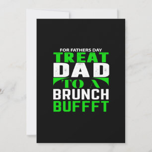 voor vaderdag om vader te behandelen bij een brunc kaart