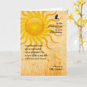 voor vaders Sentimental Sunrise Birthday Kaart (Gele Bloem)