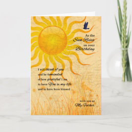 voor vaders Sentimental Sunrise Birthday Kaart