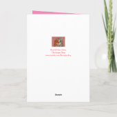 Voor Valentijn van moederkat en bloemen Feestdagen Kaart (Achterkant)