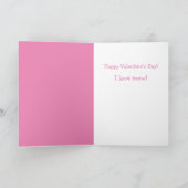 Voor Valentijn van moederkat en bloemen Feestdagen Kaart (Binnen)