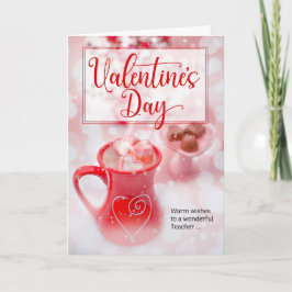 voor Valentijnsdag Warme Cacaotractaties voor Lera Feestdagen Kaart