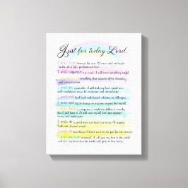 Voor vandaag, Heer Canvas Afdruk